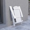 Flash Furniture White All-Weather Folding Adirondack Chairs, PK 4 4-JJ-C14505-WH-GG